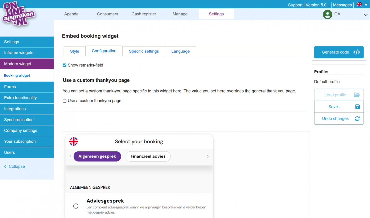 Screenshot 3 for the modern widget