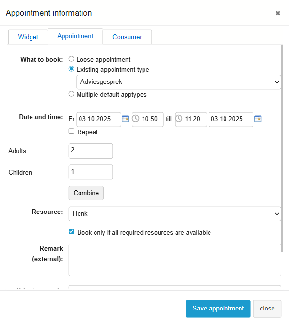 an example in the agenda